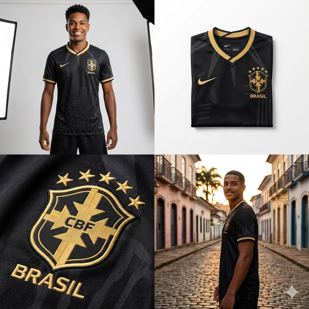 Camisola Brasil Preta Edição Especial | CBF