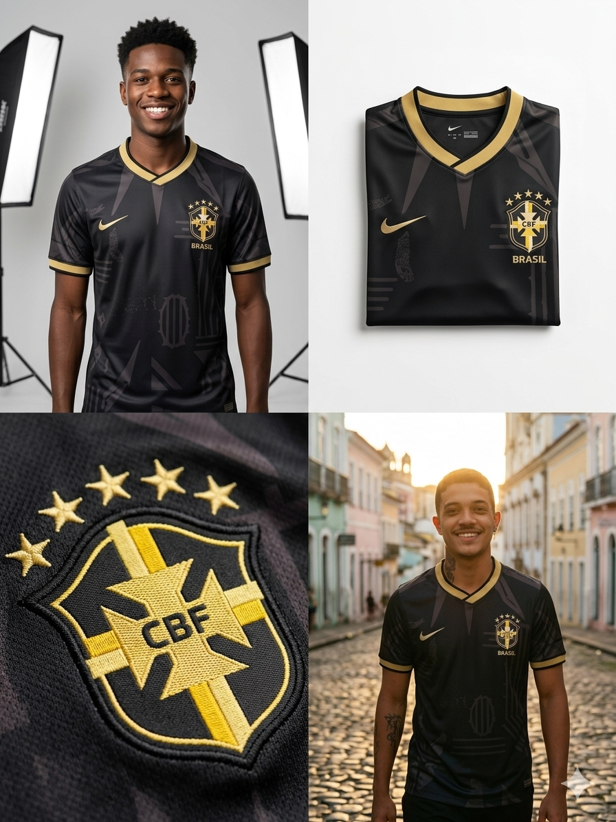 Camisola Brasil Preta Edição Especial | CBF